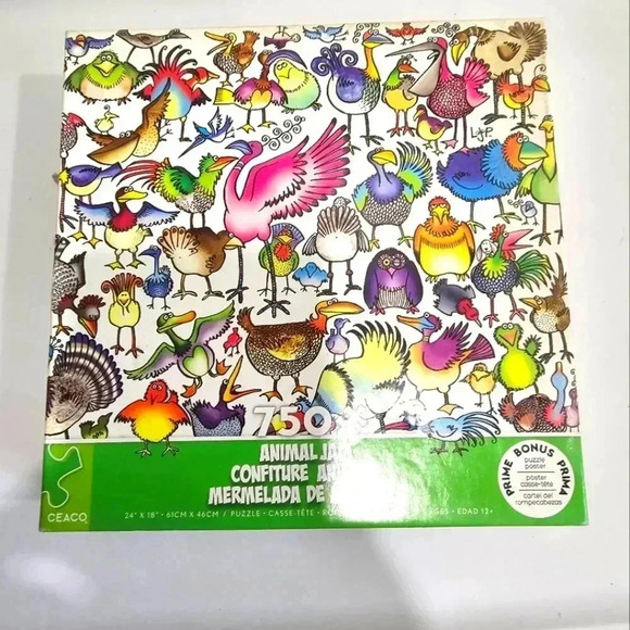 Ceaco - Animal Jam - Birds Galore - 750 Piece Jigsaw Puzzle - Picture 1 of 2